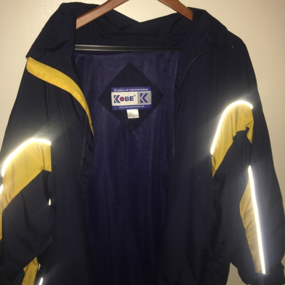 KOBE Sportswear Reflective Blue and Yellow Jacket - Picture 1 of 4